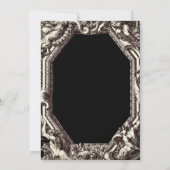 大人のハロウィーン衣装パーティーヴィンテージゴシックスカル 招待状 (裏面)