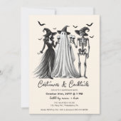 大人のハローウィンパーティコスチュームとカクテル 案内状 (正面)