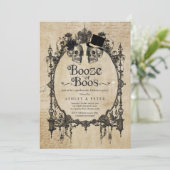 大人のハローウィンパーティゴシックスカルブーゼまたはボース 招待状 (スタンド正面)