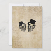 大人のハローウィンパーティゴシックスカルブーゼまたはボース 招待状 (裏面)