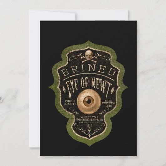 大人のハローウィンパーティ招待状 – 不気味 招待状 (正面)