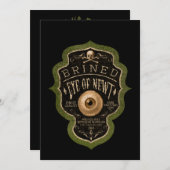 大人のハローウィンパーティ招待状 – 不気味 招待状 (正面/裏面)