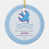 大人のバプテスマが青に浮かぶ セラミックオーナメント (正面)