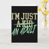 大人のフリしてるだけの子供 面白い 大人あるある カード (黄色い花)