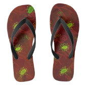 大人のフリップフロップ、幅広いストラップ ビーチサンダル (フットベッド)