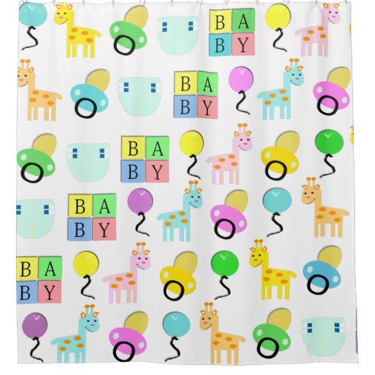 大人のベビーシャワーCurtain/ABDLのシャワーか大人のベビー シャワーカーテン (正面)