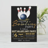 大人のボウリングパーティー招待状 招待状 (スタンド正面)