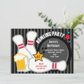 大人のボウリングパーティー 招待状 (スタンド正面)