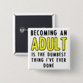 大人のボタンおもしろいバッジ 缶バッジ (正面&裏面)