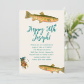 大人のマス釣りテーマのパーティー招待状 招待状 (スタンド正面)