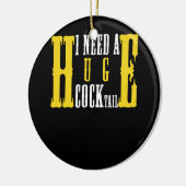 大人のユーモアの大口おもしろい飲みが必要 セラミックオーナメント (左)