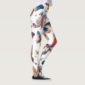 大人のレギンスデザイン – 蝶カラフル々 レギンス (右)