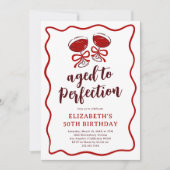 大人のワインが完成の誕生日パーティーへ 招待状 (正面)