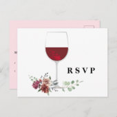 大人のワインの招待rsvp インビテーションポストカード (正面/裏面)