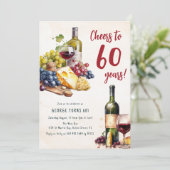 大人のワインチーズのシャルキュトリー 60歳の誕生日 招待状 (スタンド正面)