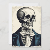 大人のヴィンテージハロウィーンの衣装パーティー 招待状 (裏面)