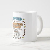 大人の務めは難しいからコーヒーを ジャンボコーヒーマグカップ (正面右)