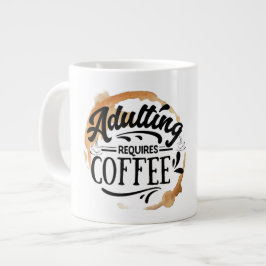 大人の嗜みにはコーヒーが必要 - コーヒーLOVE ジャンボコーヒーマグカップ