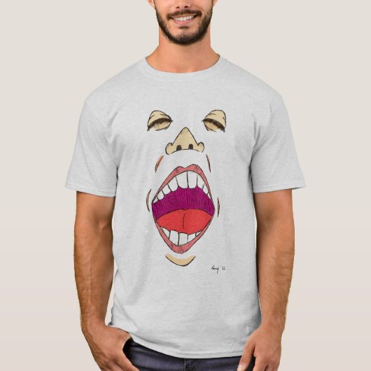 大人の基本Tシャツ「叫ぶ」 Tシャツ (正面)