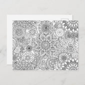 大人の塗り絵 マンダラ 図形 パターン ポストカード (正面/裏面)