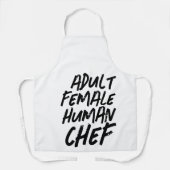 大人の女性シェフオールオーバープリントエプロン エプロン (正面)