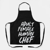 大人の女性シェフオールオーバープリントエプロン エプロン (正面)