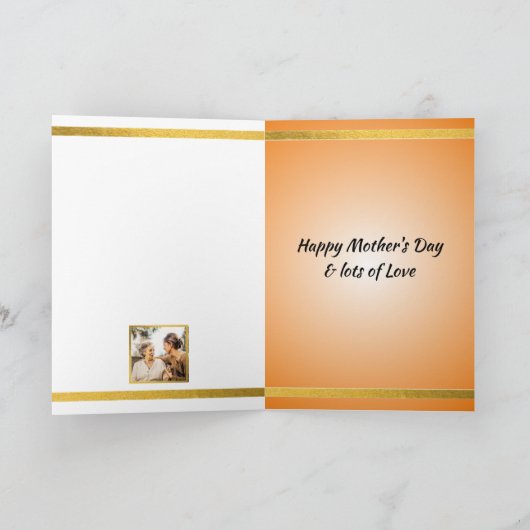 大人の娘から上級の母への母のデイカード カード (内部)