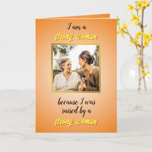 大人の娘から上級の母への母のデイカード カード (黄色い花)