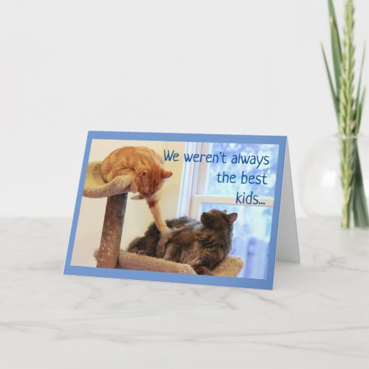 大人の子どもたち、母の日から カード (正面)