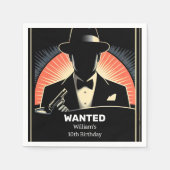 大人の子供から90年代の少年レトロマフィア10誕生日 スタンダードカクテルナプキン (正面)