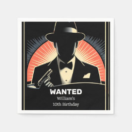 大人の子供から90年代の少年レトロマフィア10誕生日 スタンダードカクテルナプキン