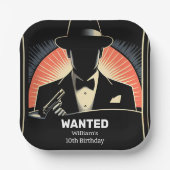 大人の子供から90年代の少年レトロマフィア10誕生日 ペーパープレート (正面)