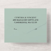 大人の子供のための全て一つの結婚式招待状 オールインワン招待状 (裏面)