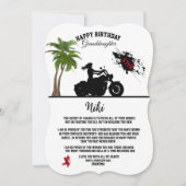 大人の孫娘誕生日招待状 招待状 (正面)