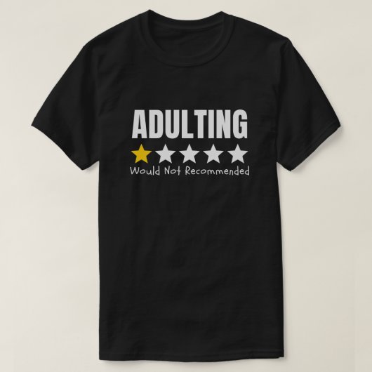 大人の対応はおすすめしない面白いデザイン Tシャツ (デザイン正面)