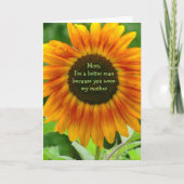 大人の息子から母へ：「私は良い男だから。 カード (正面)