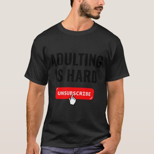 大人の悩みは尽きない 配信停止できるよ クオート Tシャツ (正面)