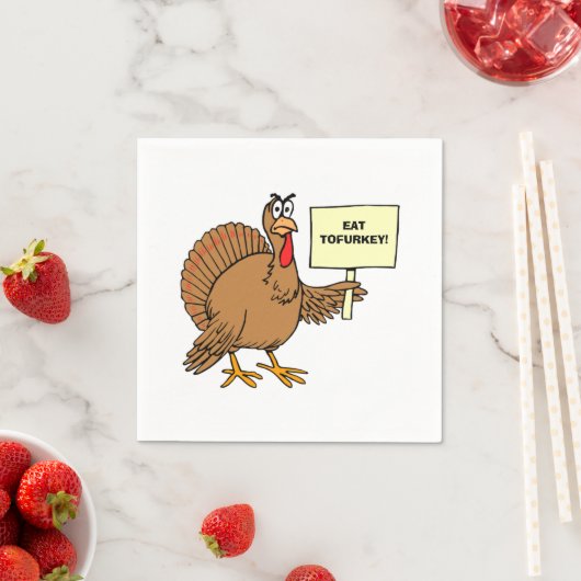 大人の感謝祭のユーモアTofurkeyジョーク スタンダードカクテルナプキン (インサイチュ)