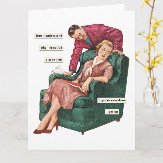 大人の挨拶 カード (黄色い花)