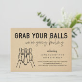 大人の楽しいボウリングパーティー招待状 招待状 (スタンド正面)