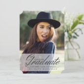 大人の洗練された卒業生、卒業のお知らせ 招待状 (スタンド正面)