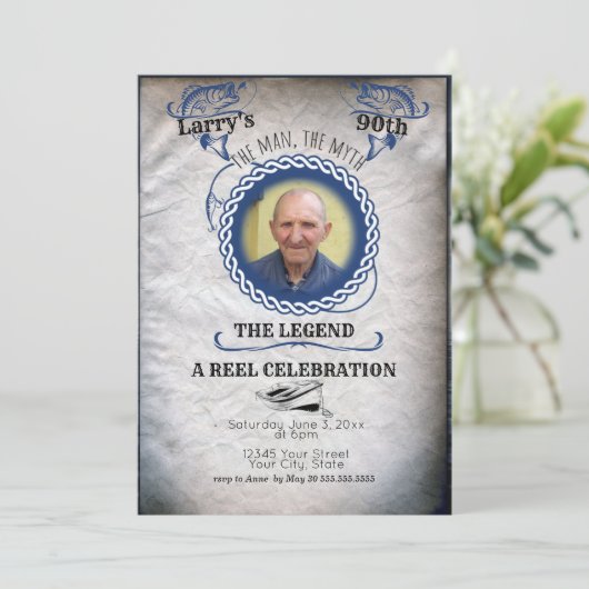 大人の漁師誕生日ザレジェンド 招待状 (スタンド正面)