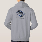 大人の灰色のフード付きスウェットシャツ パーカ (裏面)