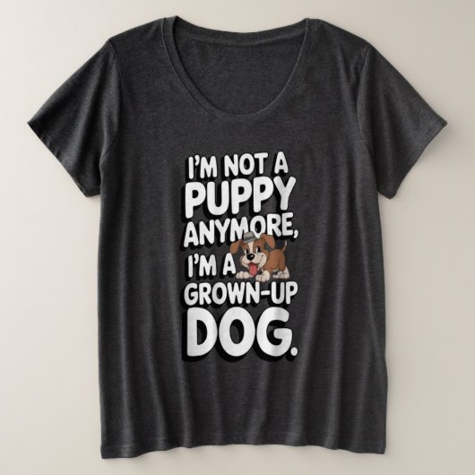 大人の犬の旅 プラスサイズTシャツ (デザイン正面)
