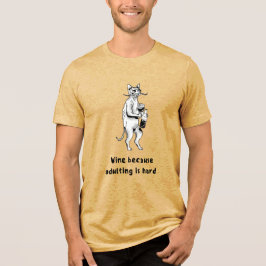 大人の猫+ワインTシャツ トライブレンドTシャツ