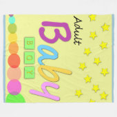 大人の男の赤ちゃん毛布か大人のベビーBlanket/ABDL フリースブランケット (正面(横))