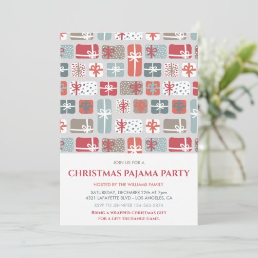 大人の眠りパーティの招待状ギフトパターン 招待状 (スタンド正面)