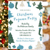 大人の眠りパーティの招待状グリーンブルー 招待状