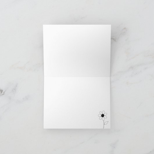 大人の着色おもしろい花と水玉模様ありがとう サンキューカード (内部)