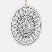 大人の着色の曼荼羅のオーナメント セラミックオーナメント (右)